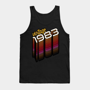 Vintage Made in 1983 ))(( Retro Birthday Year Gift Tank Top